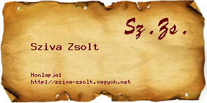Sziva Zsolt névjegykártya